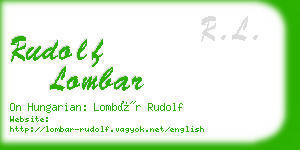 rudolf lombar business card